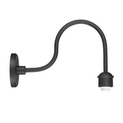 RLM 18" Outdoor Hook Wall Sconce Arm, Coal Finish - Bees Lighting