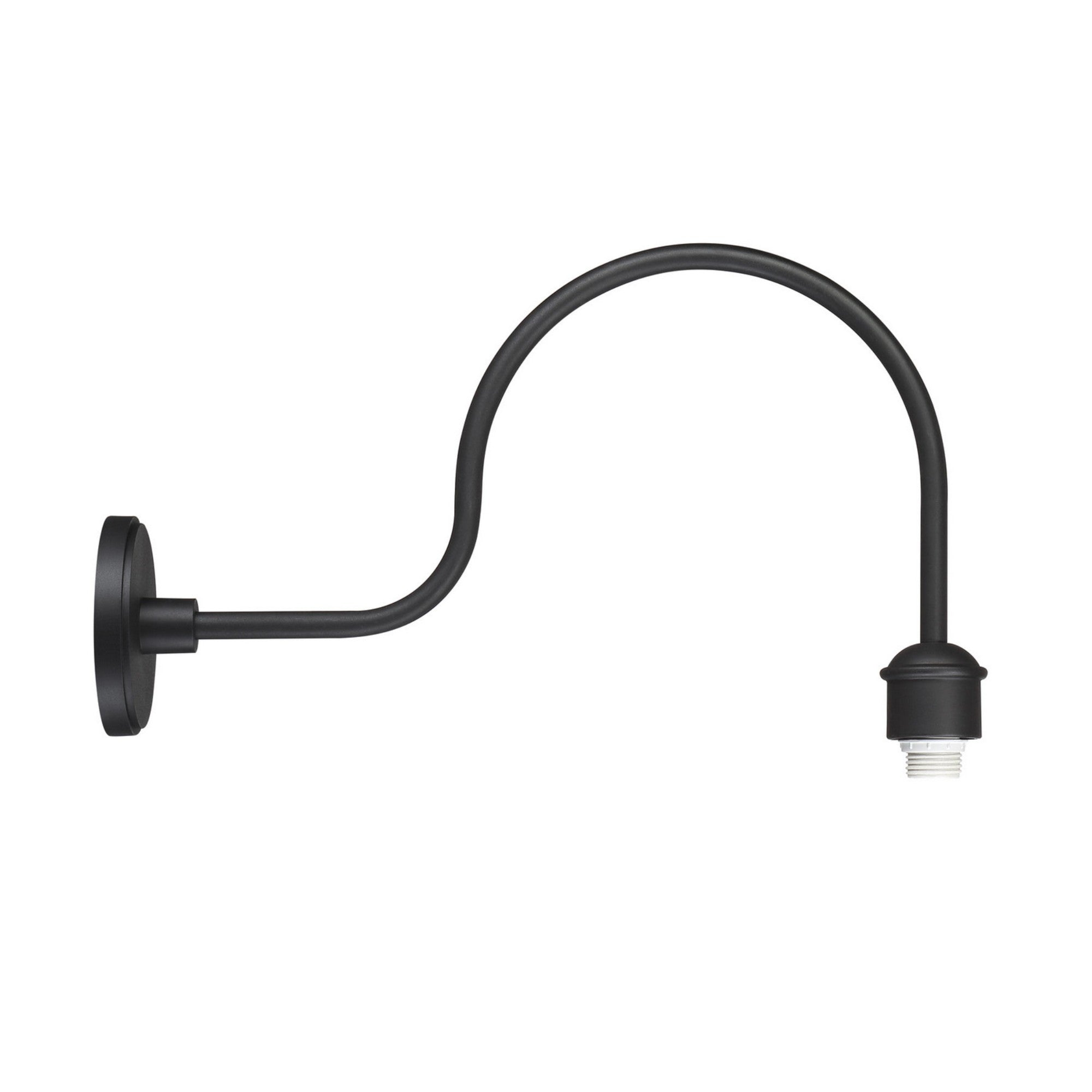 RLM 24" Outdoor Hook Wall Sconce Arm, Coal Finish - Bees Lighting