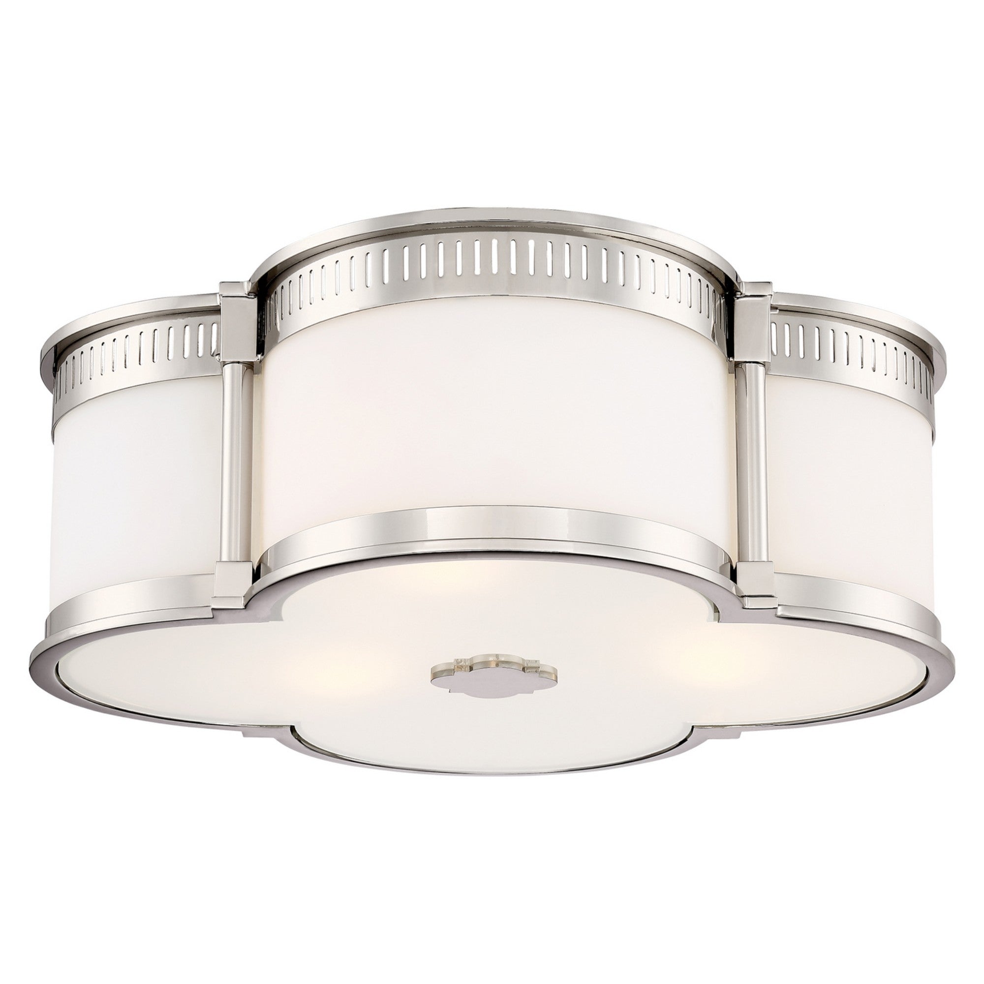 16" LED Flush Mount, Polished Nickel Finish - Bees Lighting