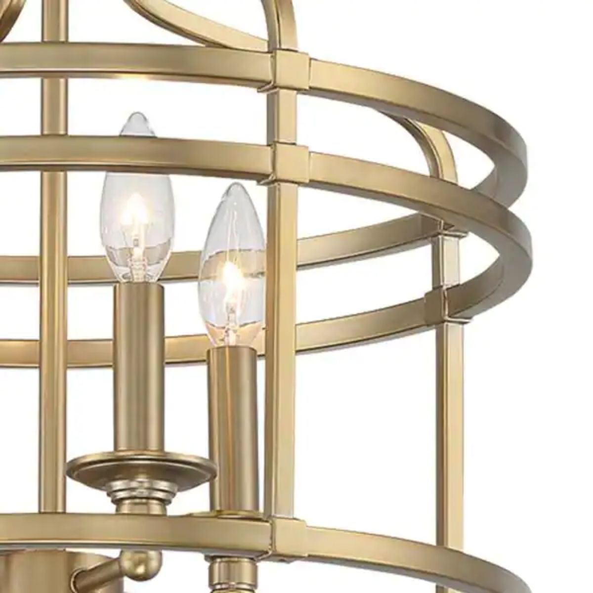 Covent Park 16 in. 4 Lights Semi flush Mount Light Gold finish - Bees Lighting