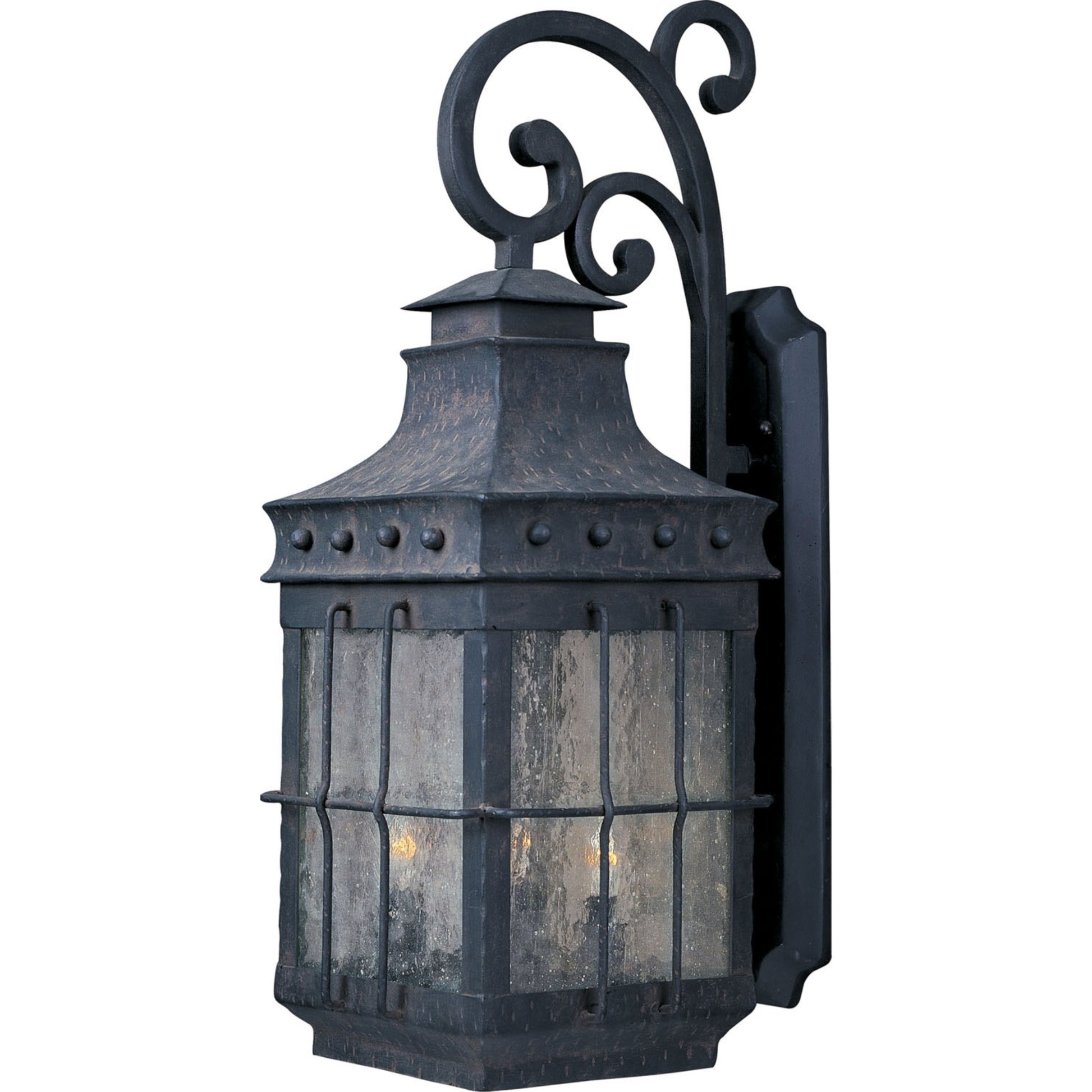 Nantucket 32" 4-Light Outdoor Wall Lantern, Country Forge Finish - Bees Lighting