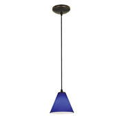 Martini 7" LED Pendant, Oil Rubbed Bronze Finish, Cobalt Diffuser, Cord - Bees Lighting
