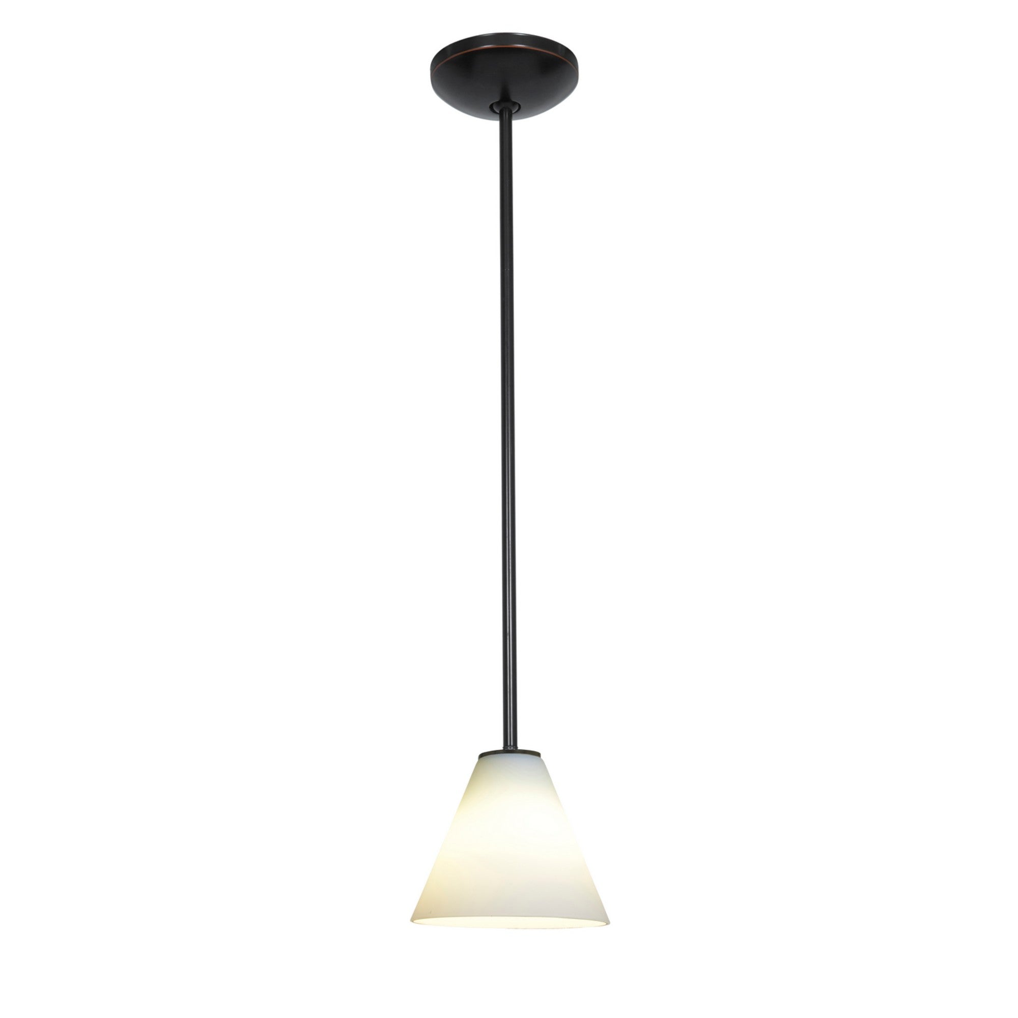 Martini 7" LED Pendant, Oil Rubbed Bronze Finish, White Diffuser, Rod - Bees Lighting
