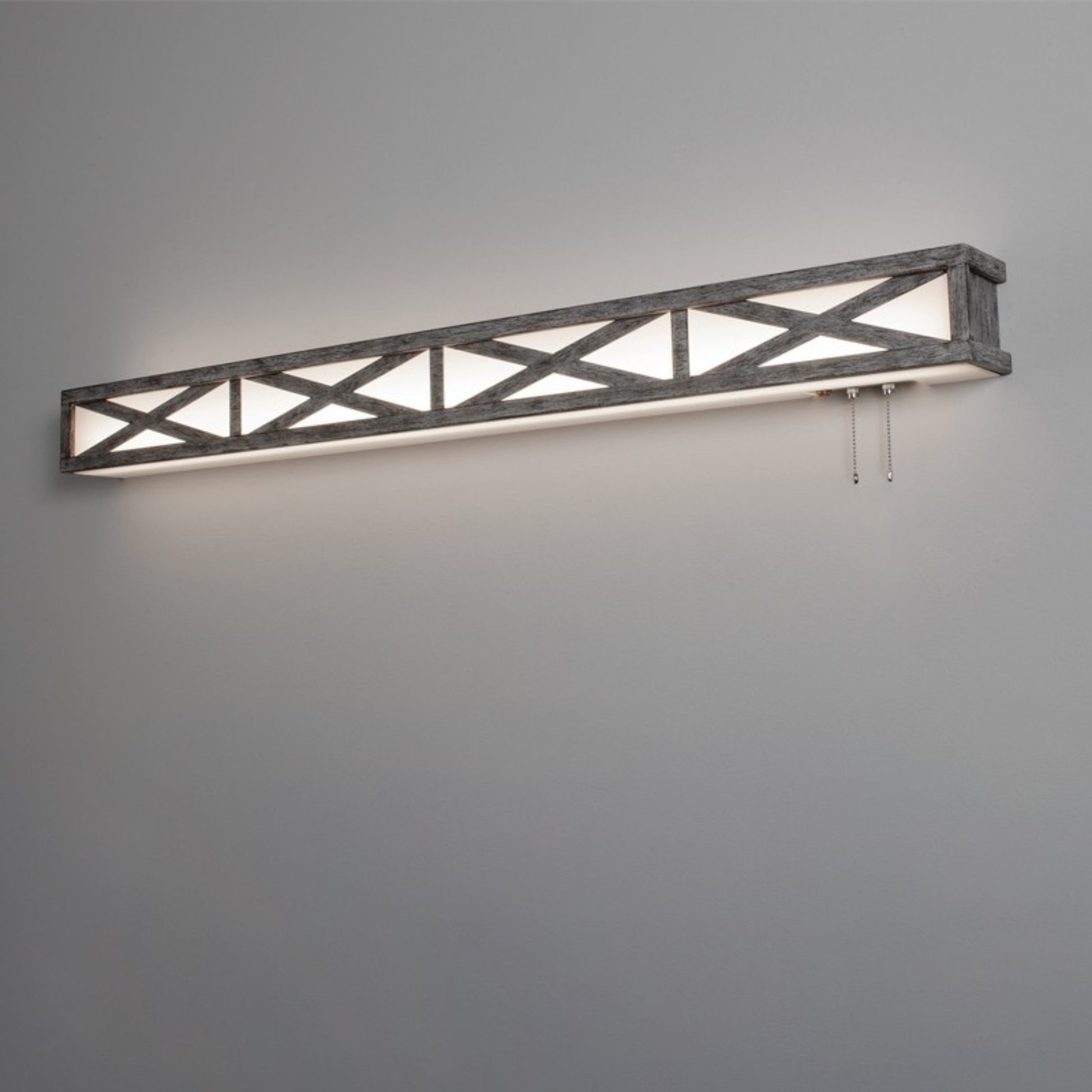 Scott 50" LED Overbed Wall Light, Distressed Grey Finish - Bees Lighting