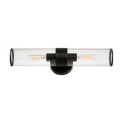 Crosby 20" 2-Light Wall Sconce, Black Finish - Bees Lighting