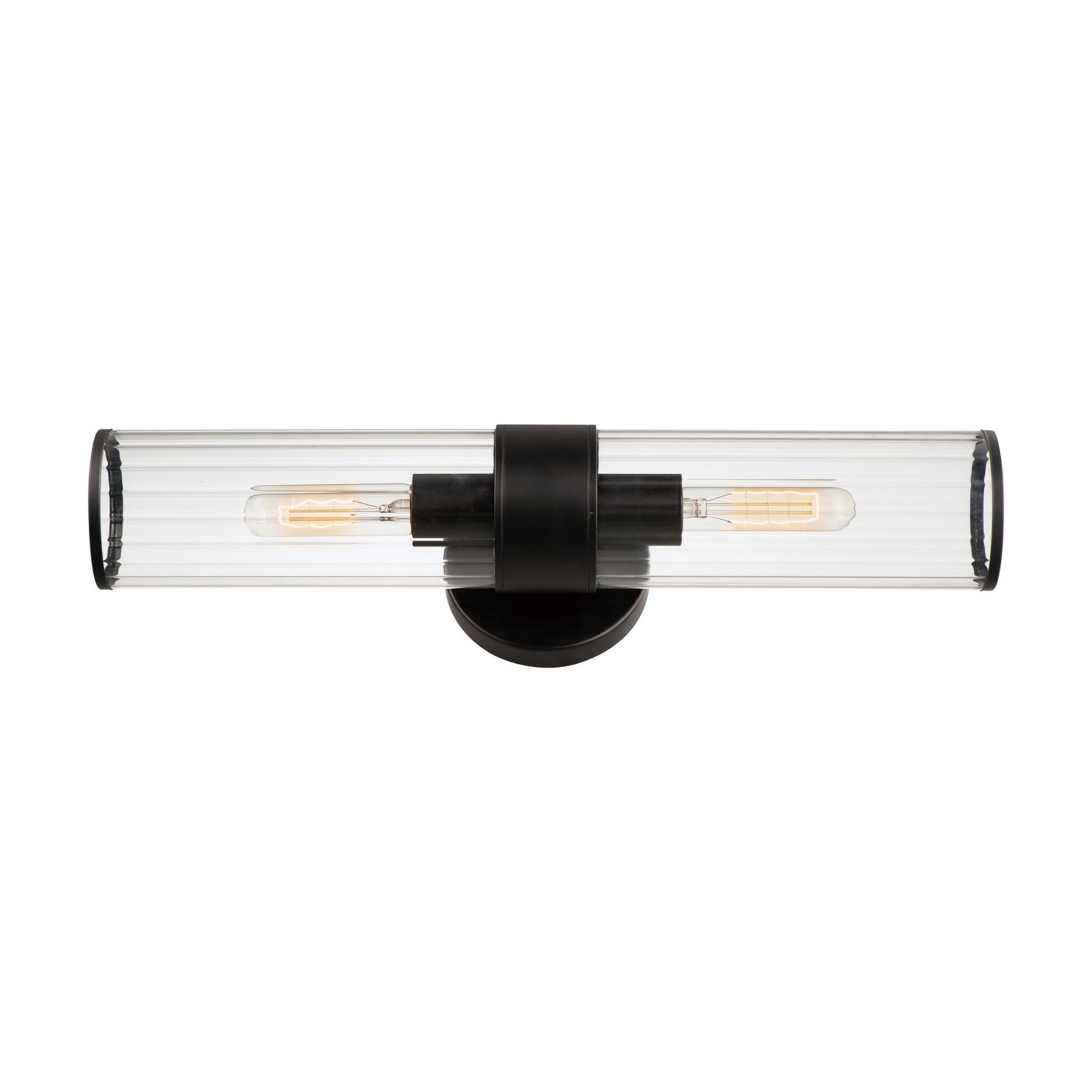Crosby 20" 2-Light Wall Sconce, Black Finish - Bees Lighting