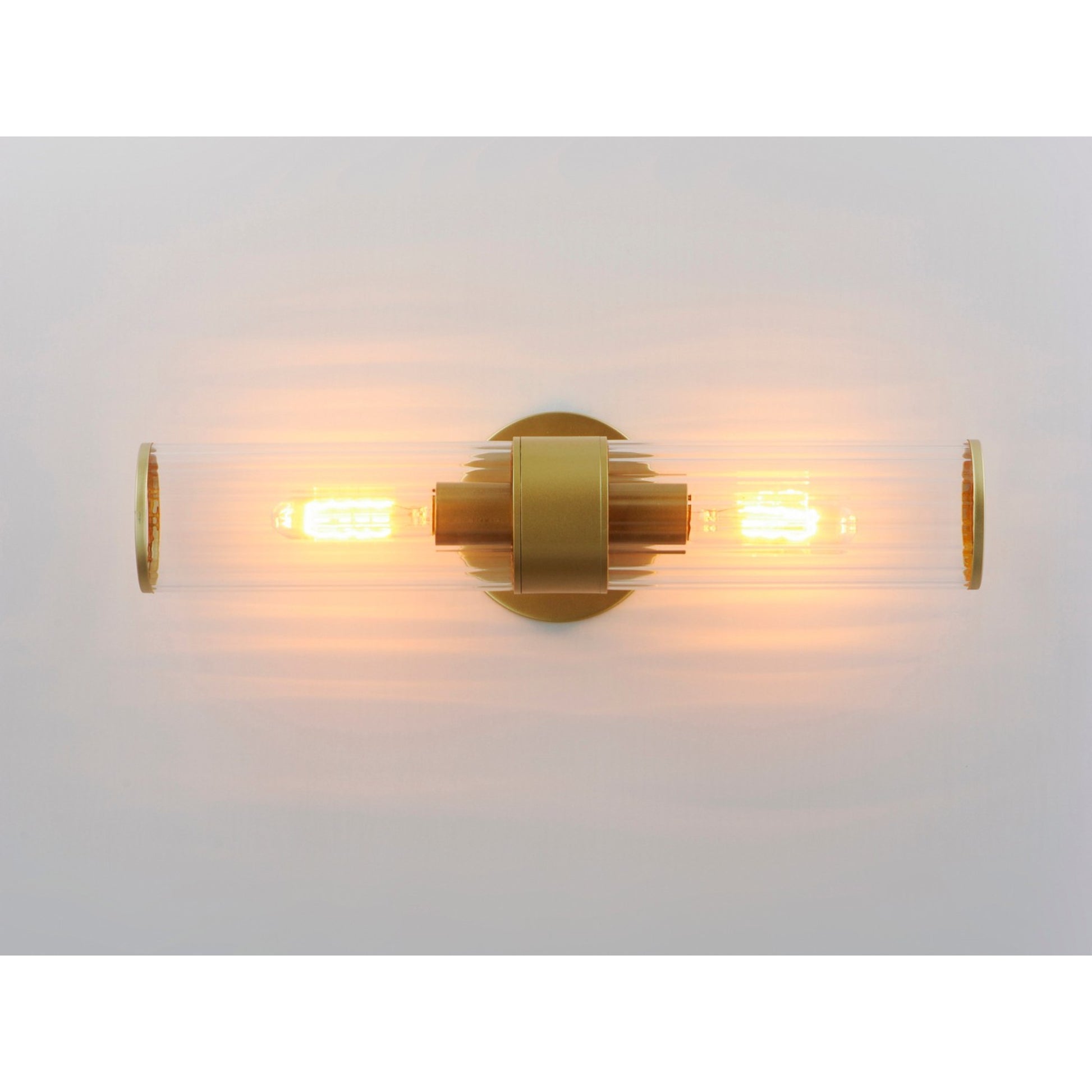 Crosby 20" 2-Light Wall Sconce, Satin Brass Finish - Bees Lighting