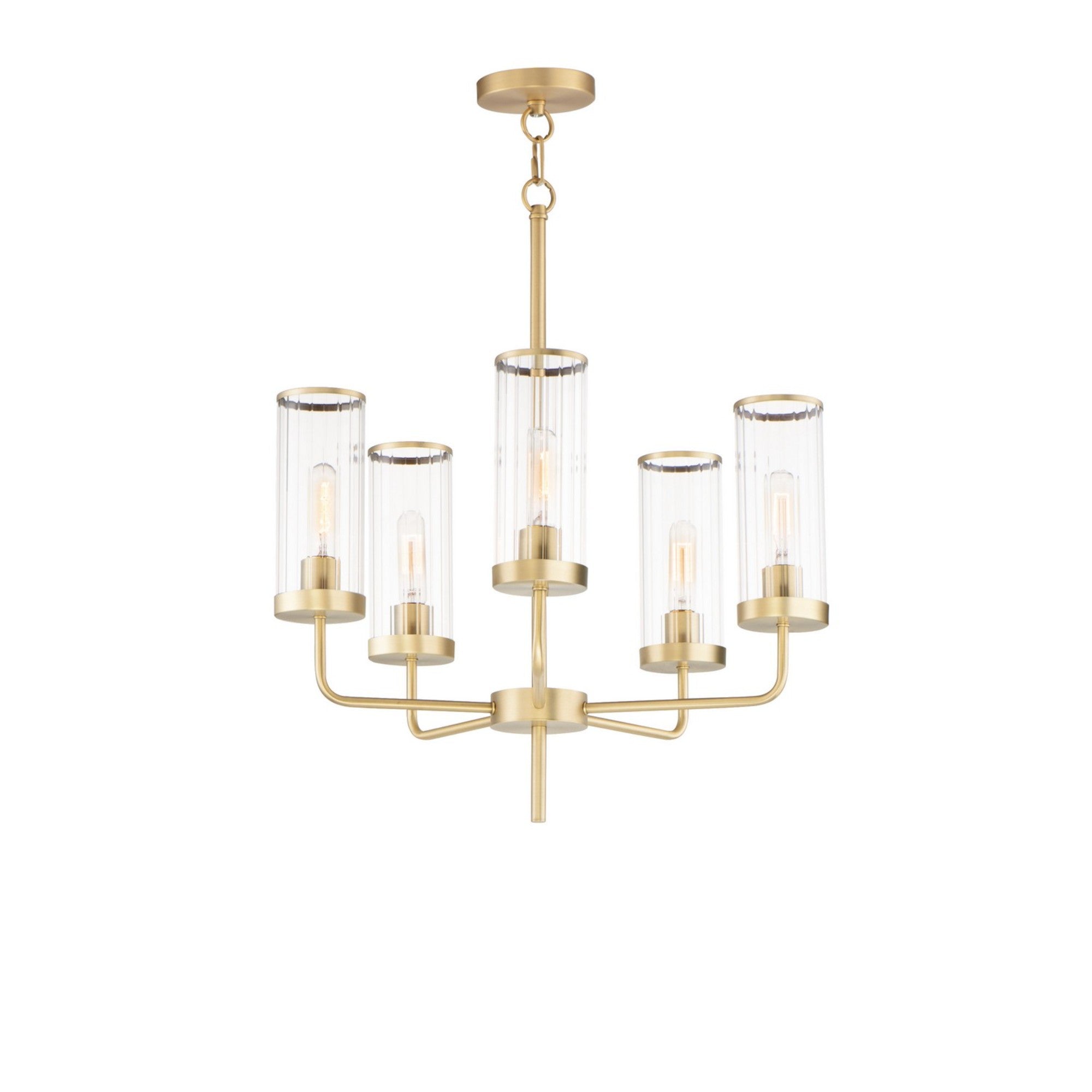 Crosby 25" 5-Light Chandelier, Satin Brass Finish