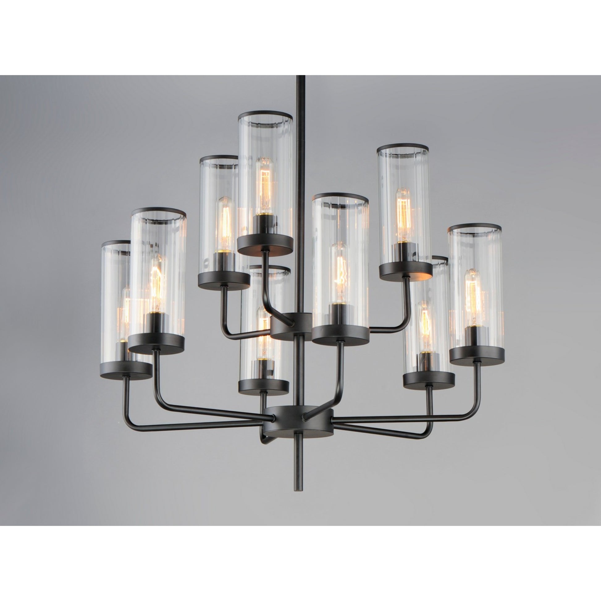Crosby 31" 9-Light Chandelier, Black Finish - Bees Lighting