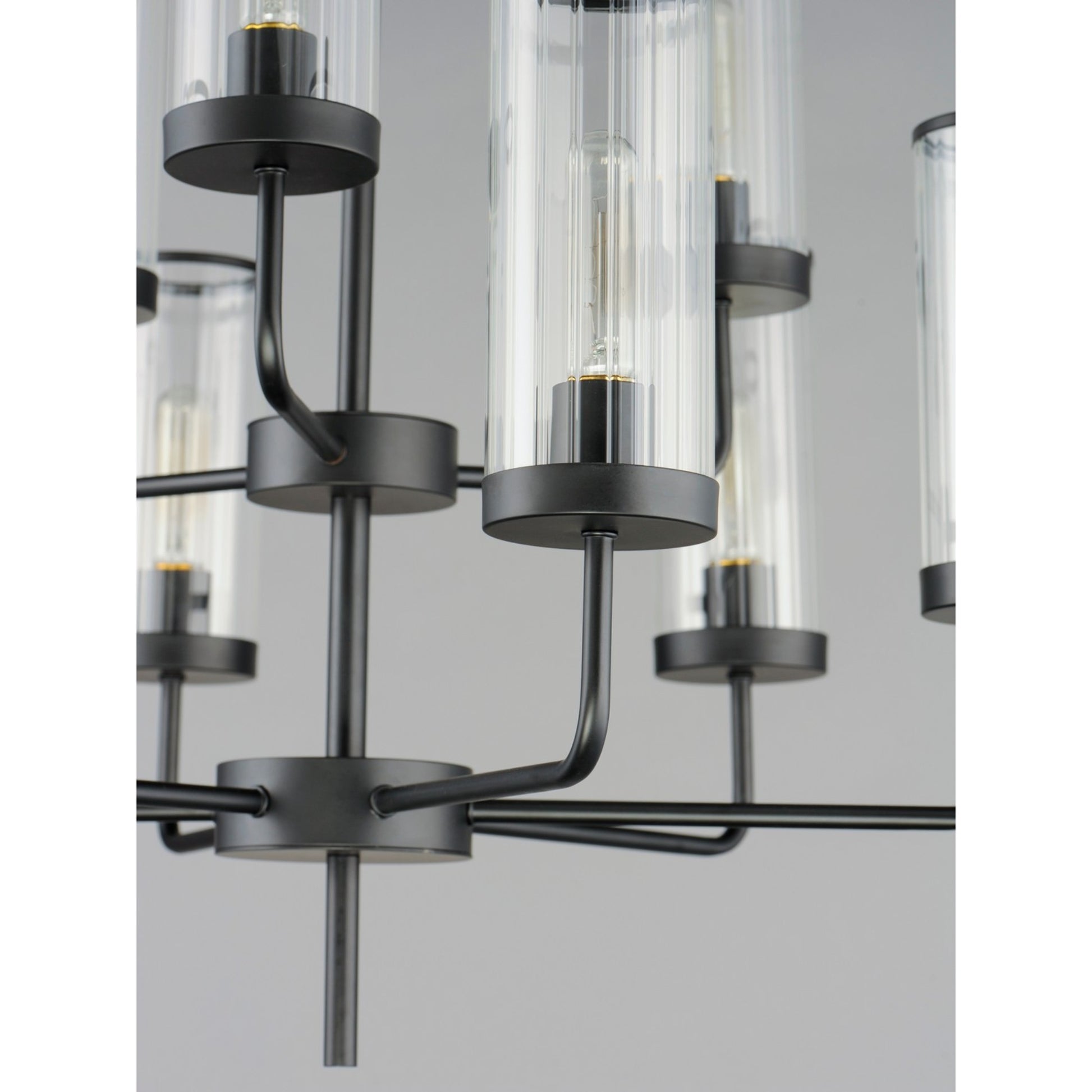 Crosby 31" 9-Light Chandelier, Black Finish - Bees Lighting