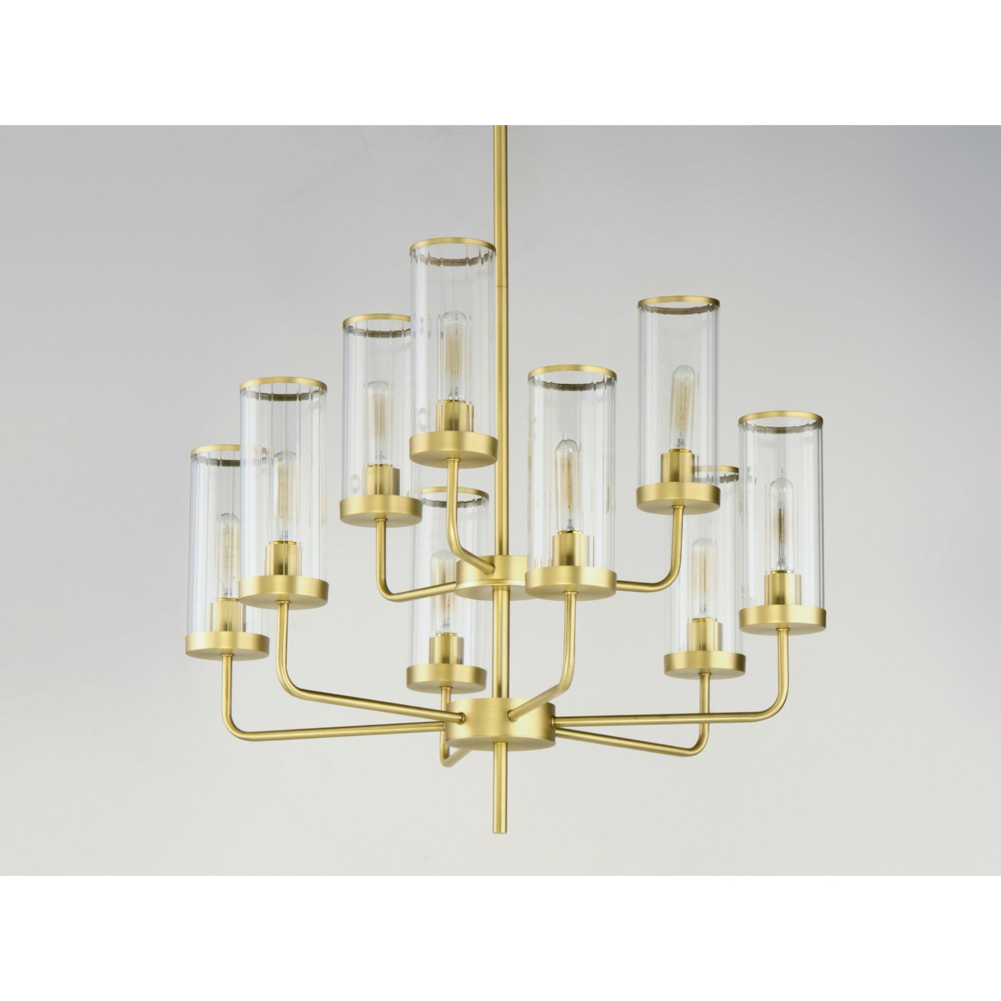 Crosby 31" 9-Light Chandelier, Satin Brass Finish