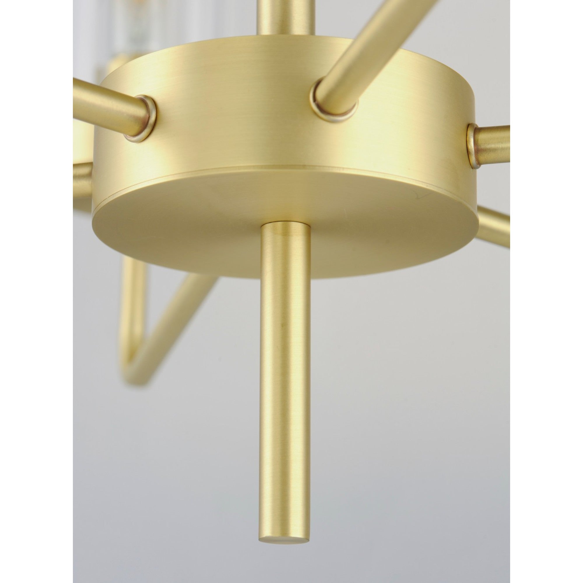 Crosby 31" 9-Light Chandelier, Satin Brass Finish - Bees Lighting