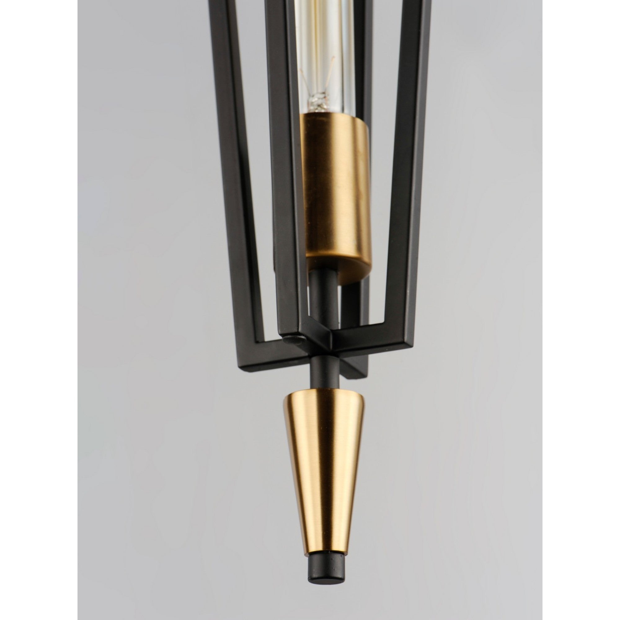 Wings 18" Pendant, Black & Satin Brass Finish