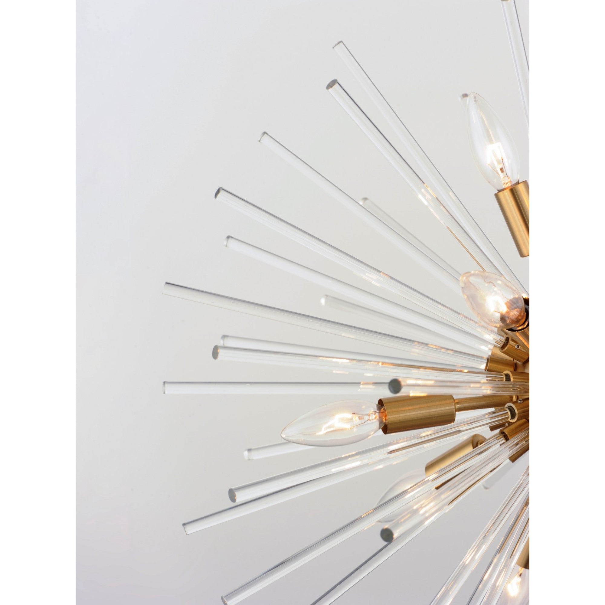 Polaris 25" 12 Light Pendant, Satin Brass Finish