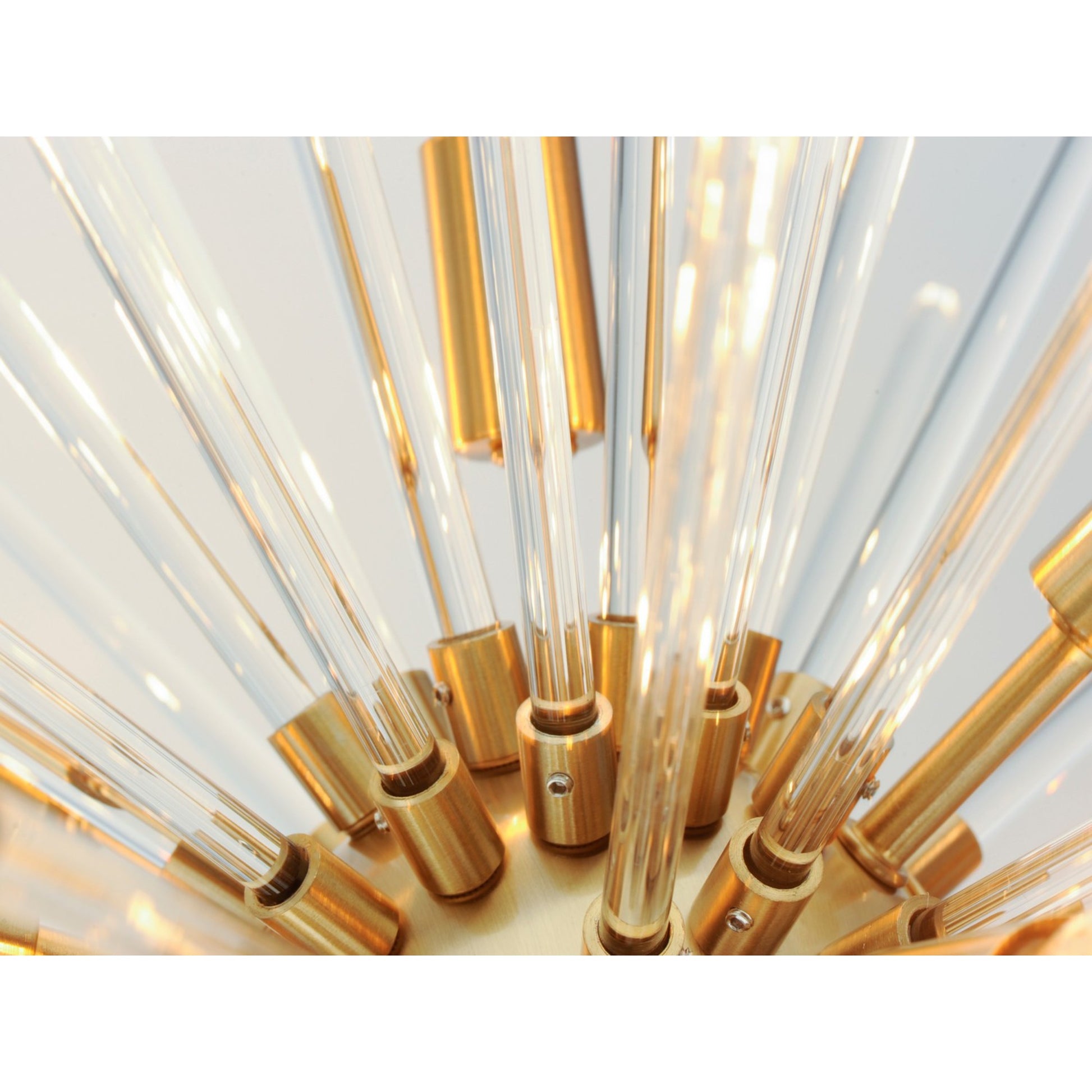 Polaris 25" 12 Light Pendant, Satin Brass Finish - Bees Lighting