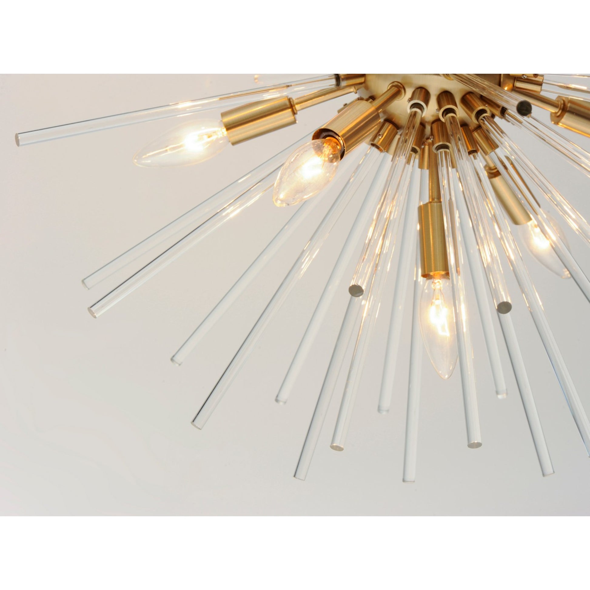 Polaris 25" 12 Light Pendant, Satin Brass Finish - Bees Lighting