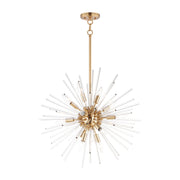 Polaris 25" 12 Light Pendant, Satin Brass Finish - Bees Lighting