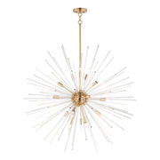 Polaris 40" 16 Light Pendant, Satin Brass Finish - Bees Lighting