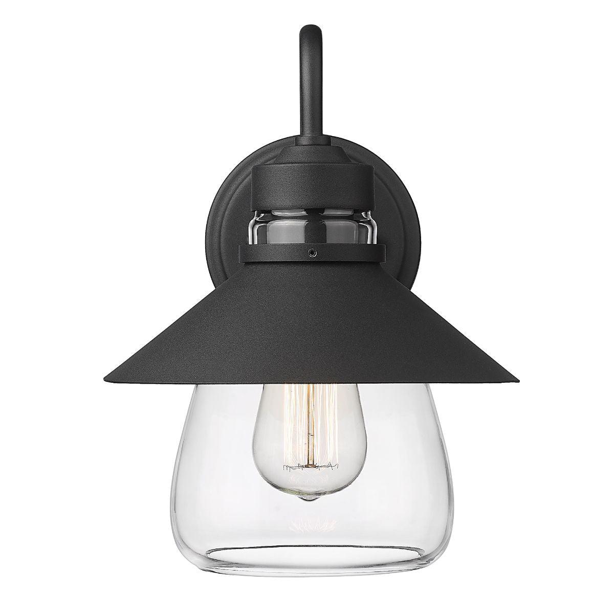 Demi 12 in. Outdoor Wall Light Black Finish