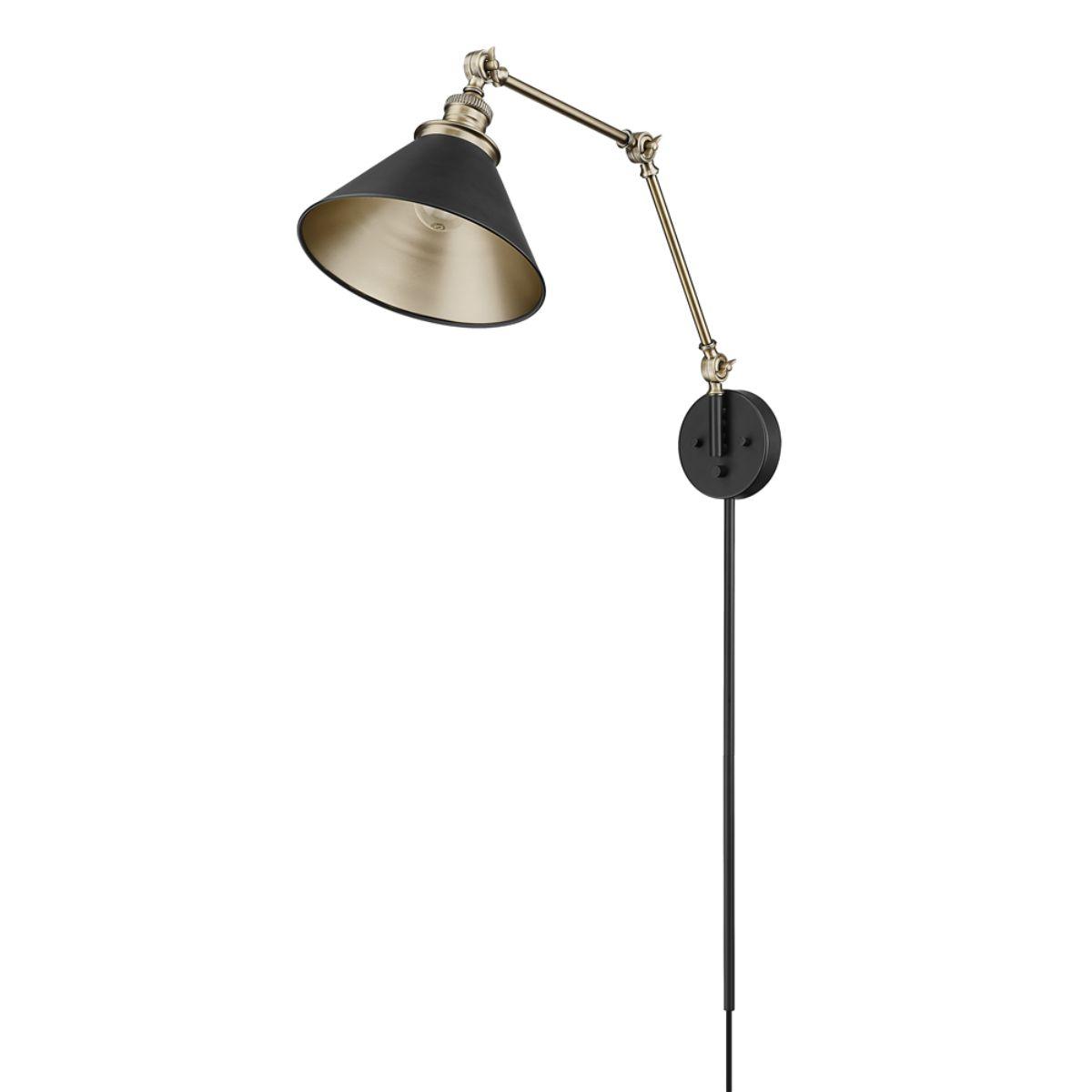 Edward 10 In. Plug In Swing Arm Wall Sconce - Bees Lighting