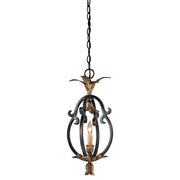 Montparnasse 9" Mini Pendant, French Coal & Gold Finish - Bees Lighting