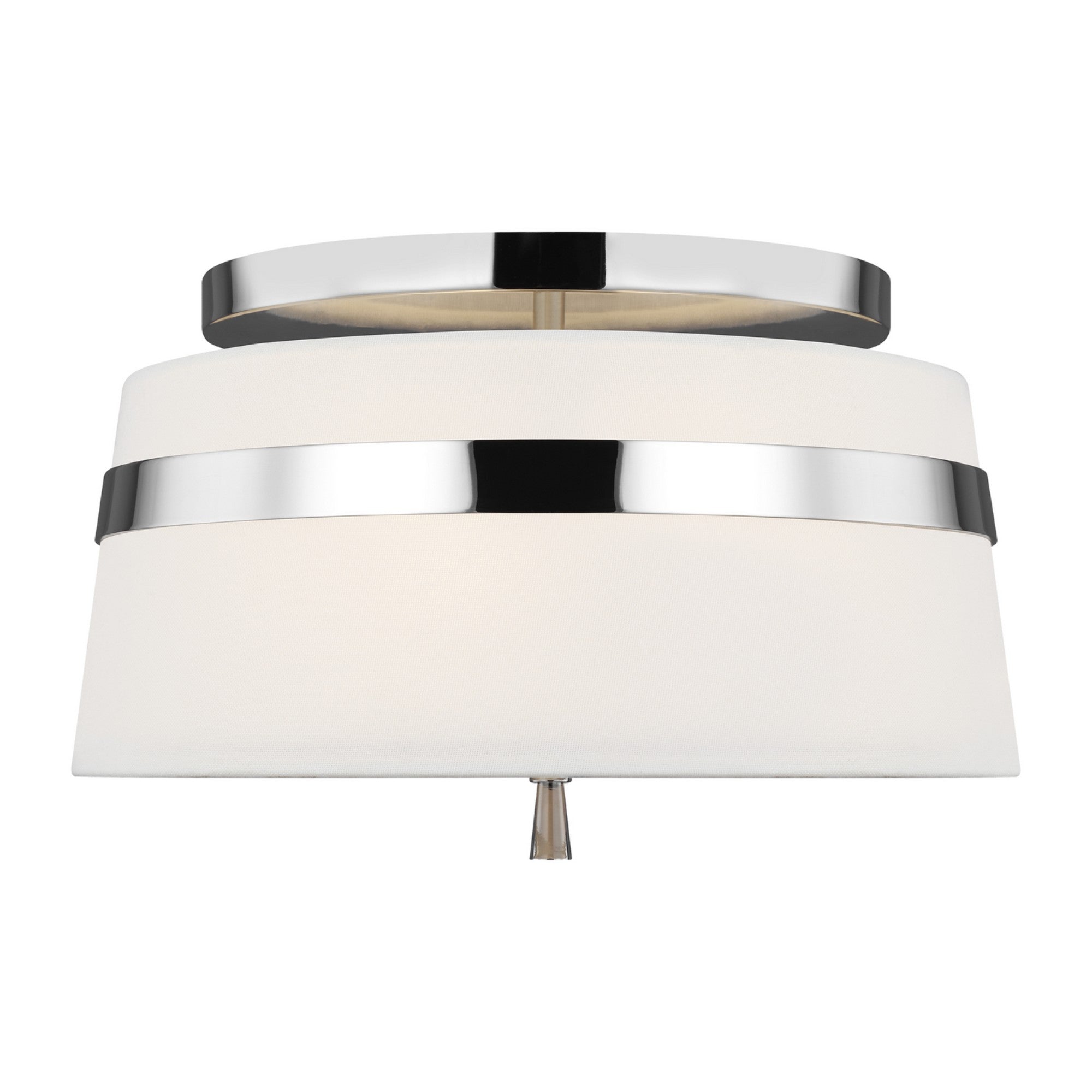 Cordtlandt 14 in 3 Lights Semi Flush Mount Light Nickel finish