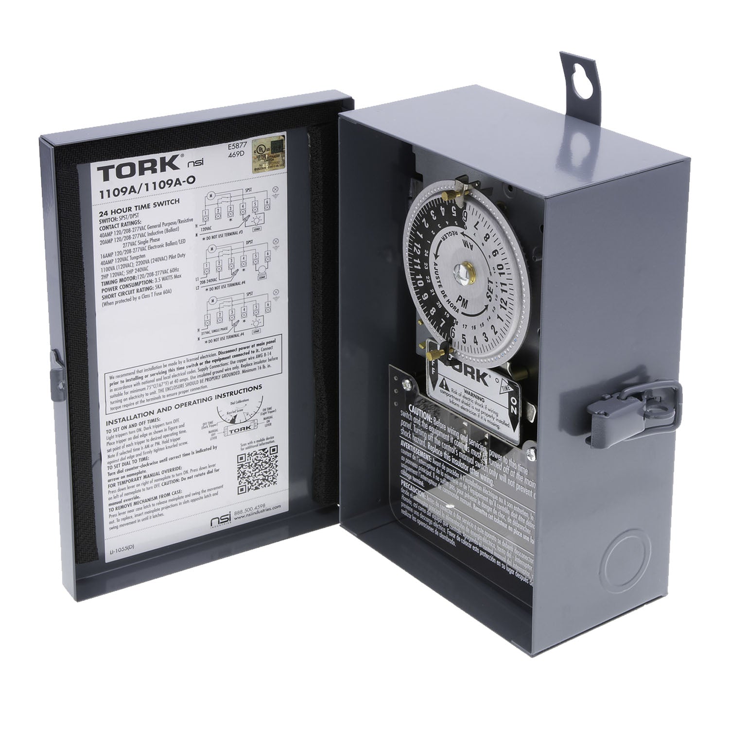 Tork 40 Amp 120-277 Volt 24-Hour DPST Outdoor Mechanical Time Switch - Bees Lighting