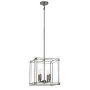 Langen Square 14" 4-Light Pendant, Antique Nickel Finish - Bees Lighting