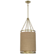 Windward Passage 15" 4-Light Pendant, Soft Brass Finish - Bees Lighting