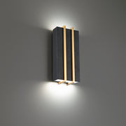 Poet 12" LED Wall Sconce, Black & Aged Brass Finish - Bees Lighting