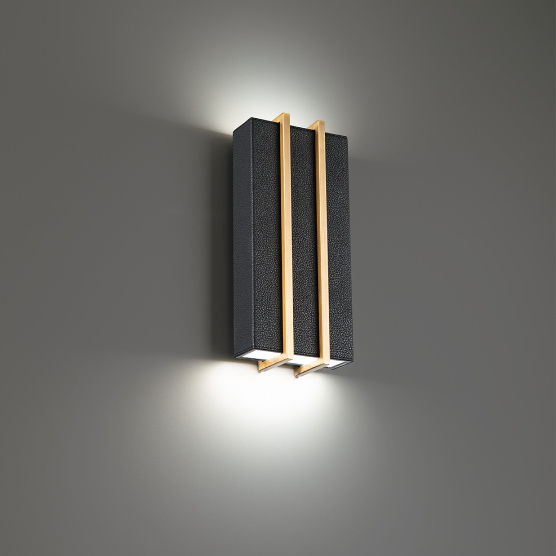Poet 12" LED Wall Sconce, Black & Aged Brass Finish - Bees Lighting