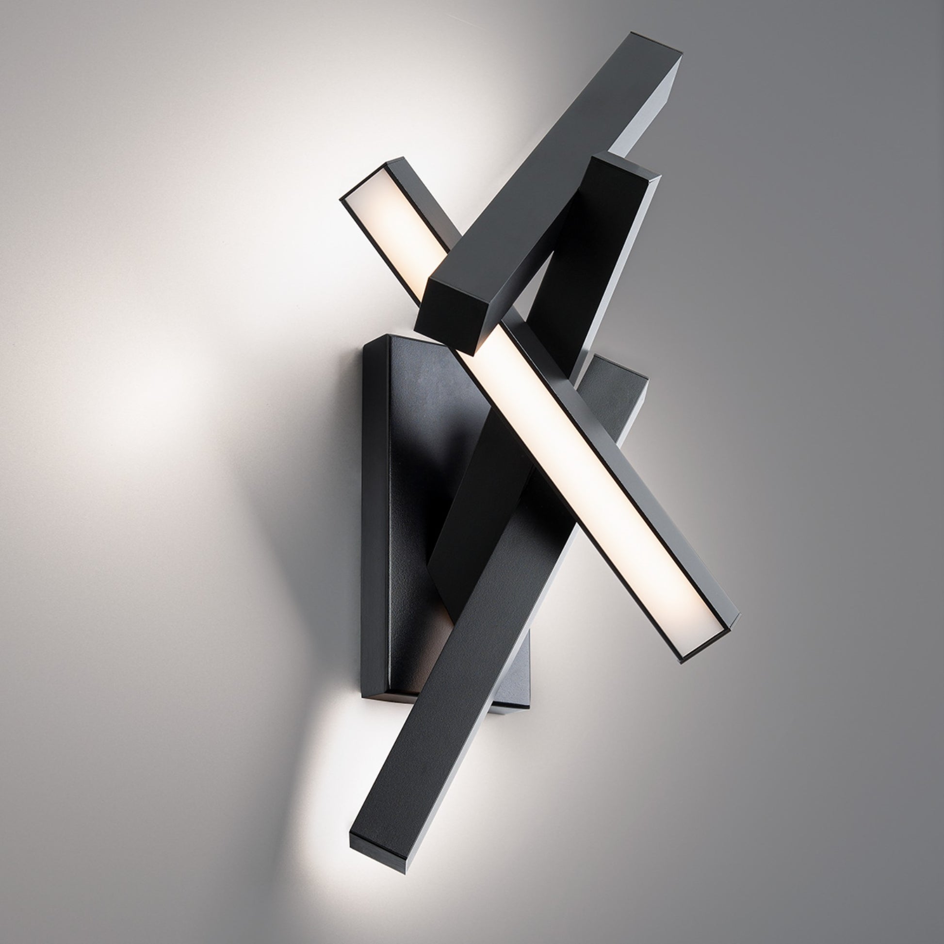 Chaos 24" LED Outdoor Wall Sconce, Black Finish - Bees Lighting