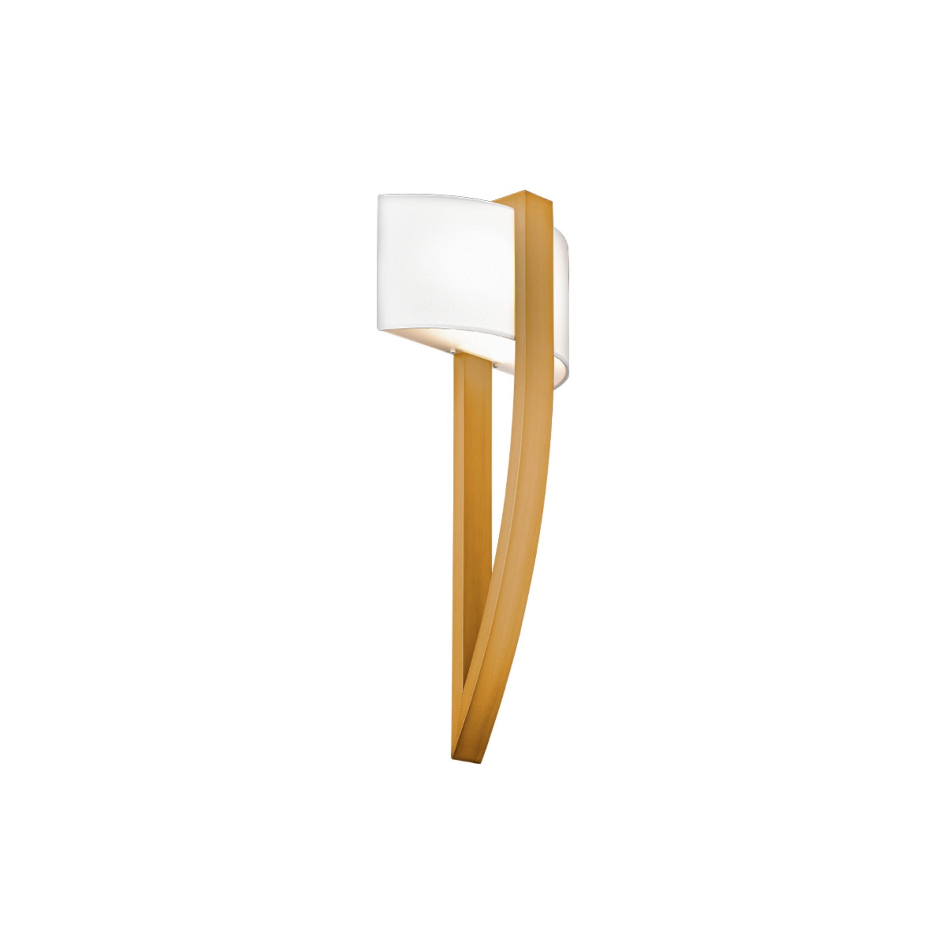 Curvana 20" LED Wall Sconce, Aged Brass Finish - Bees Lighting