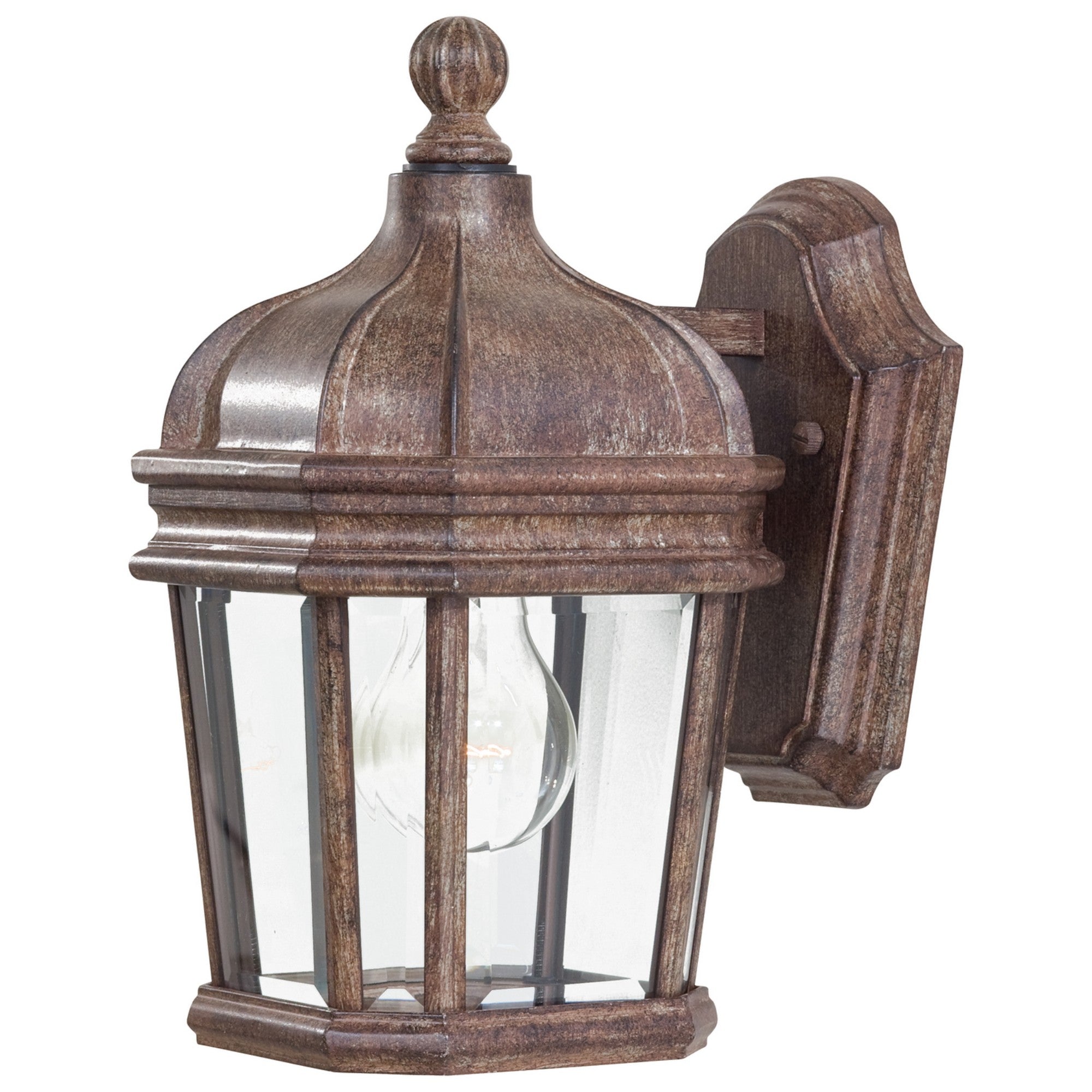 Harrison 12" Outdoor Wall Sconce, Vintage Rust Finish - Bees Lighting