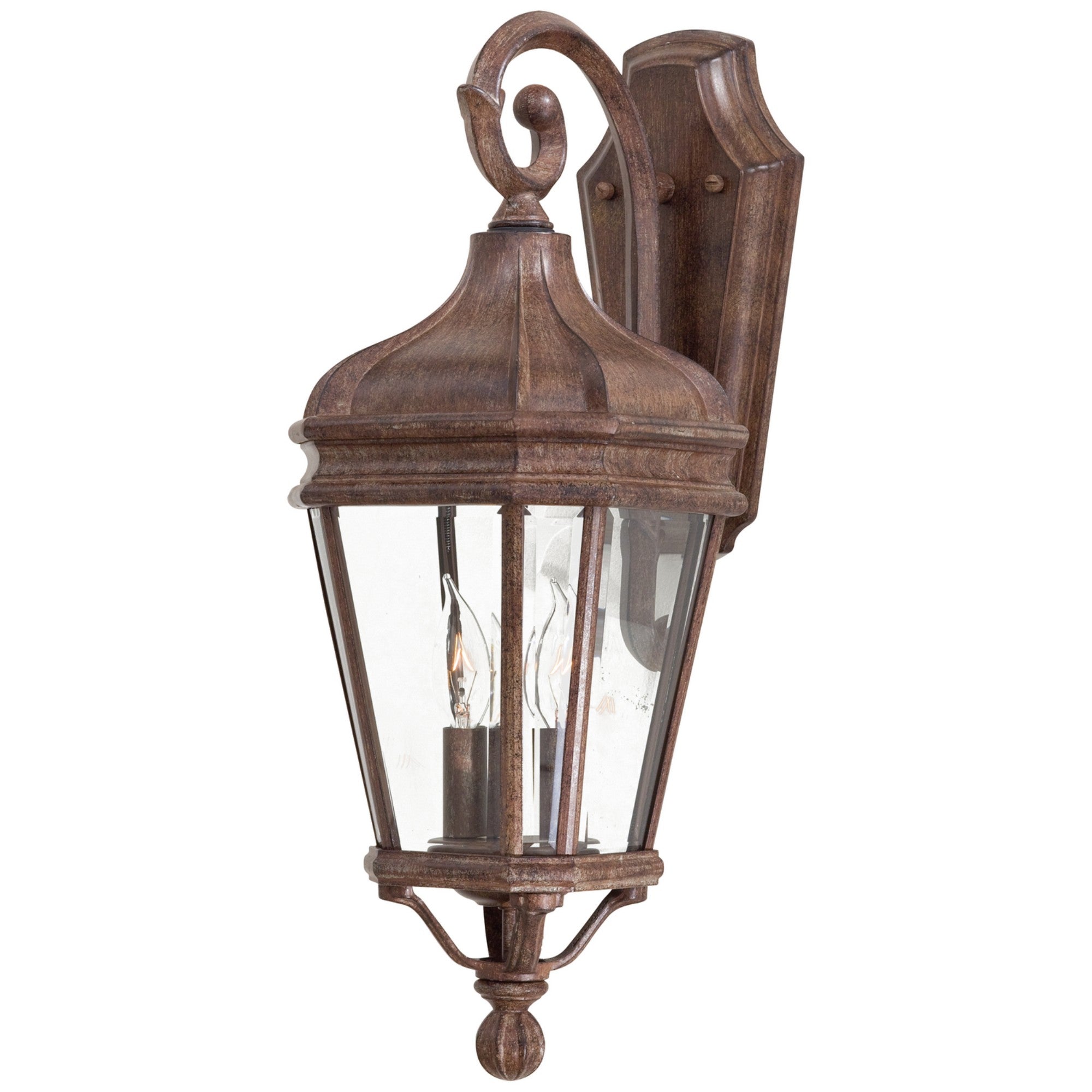 Harrison 21" 2-Light Outdoor Wall Sconce, Vintage Rust Finish - Bees Lighting