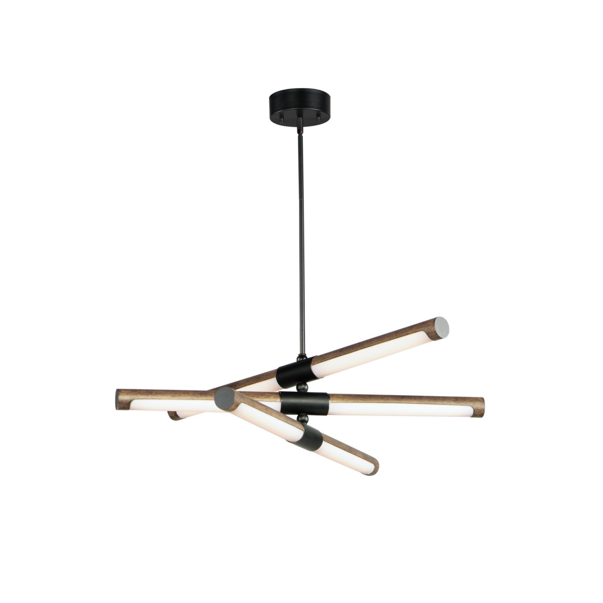 Rollo 28" LED Pendant, Antique Pecan & Black Finish - Bees Lighting