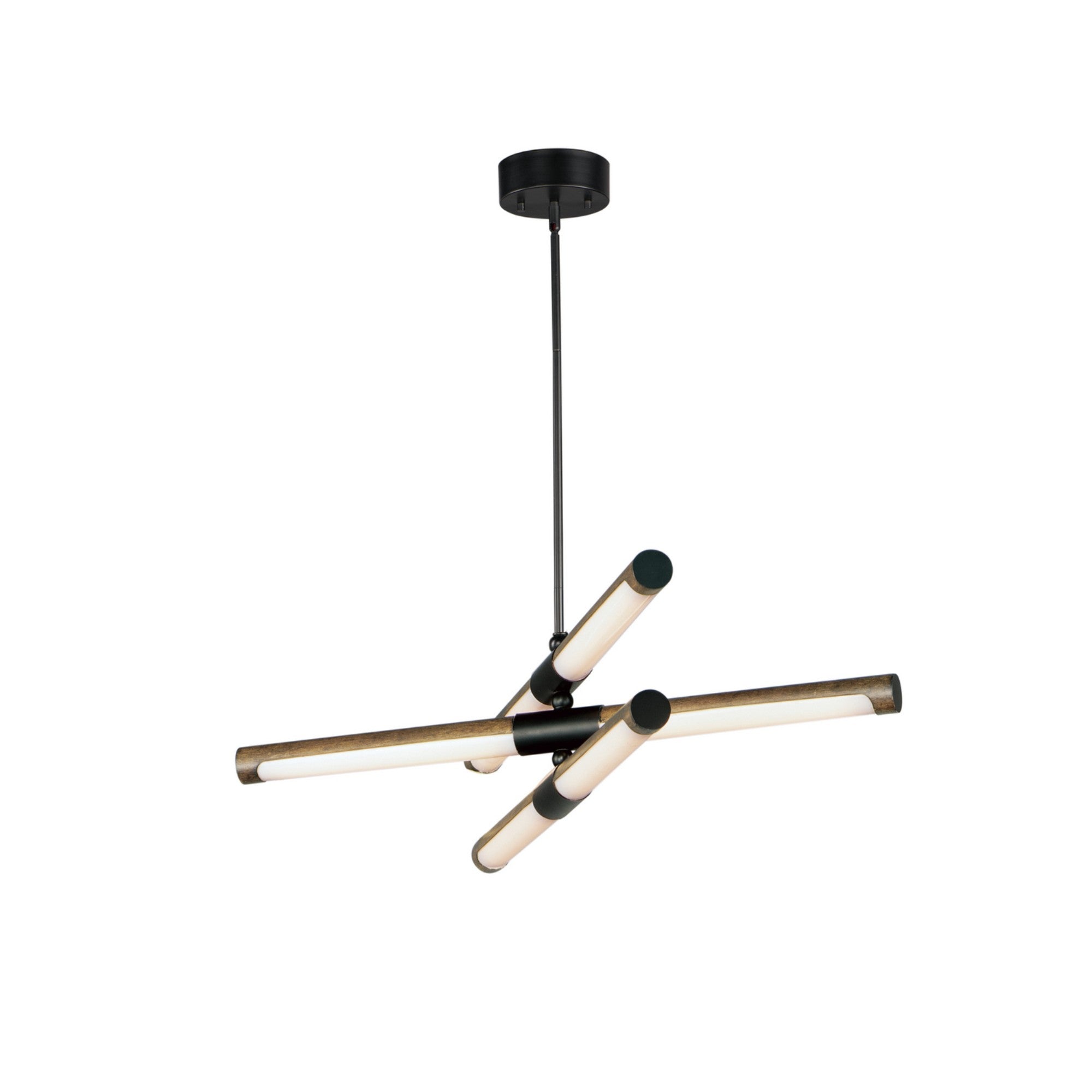 Rollo 28" LED Pendant, Antique Pecan & Black Finish - Bees Lighting