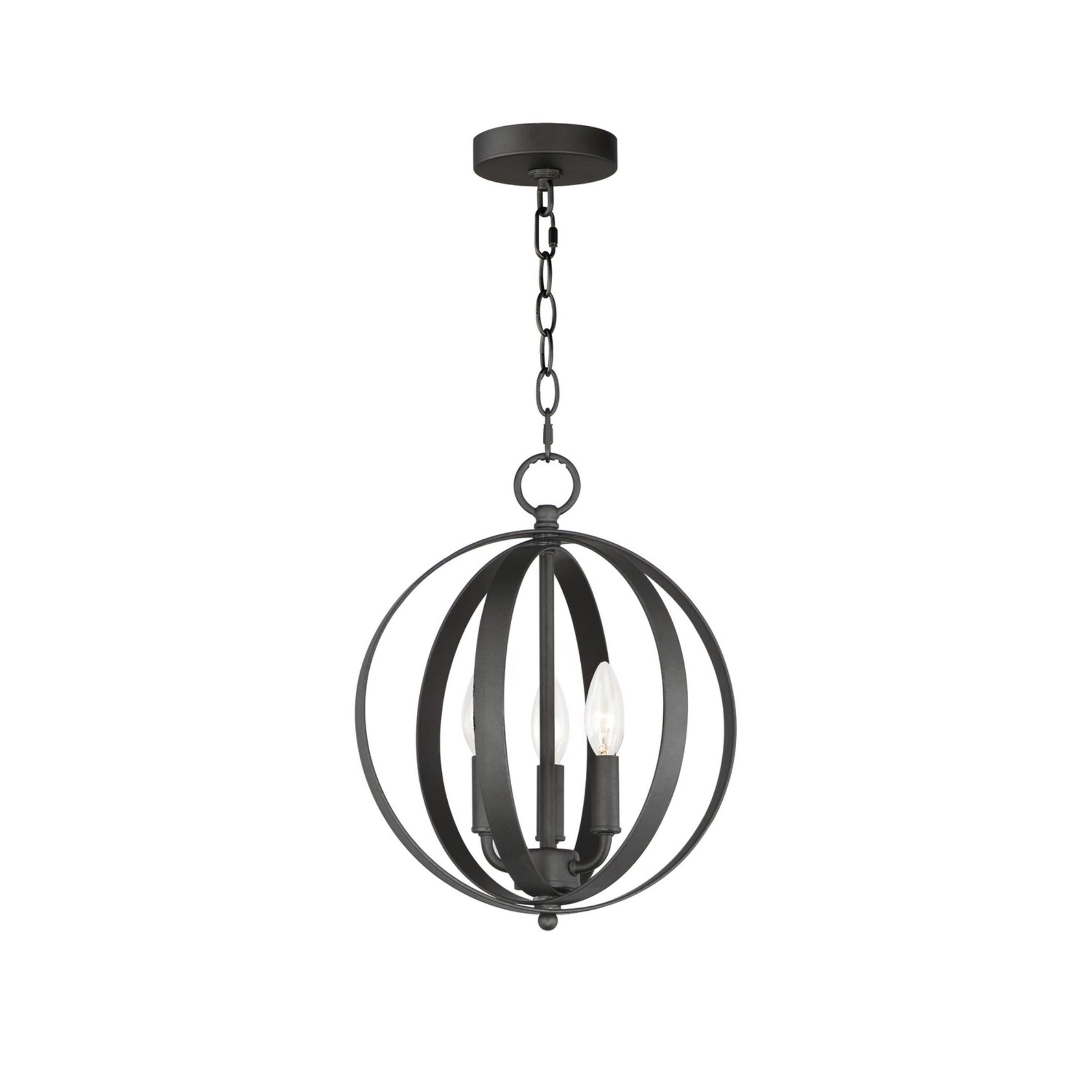 Provident 15" 3-Light Pendant, Black Finish - Bees Lighting