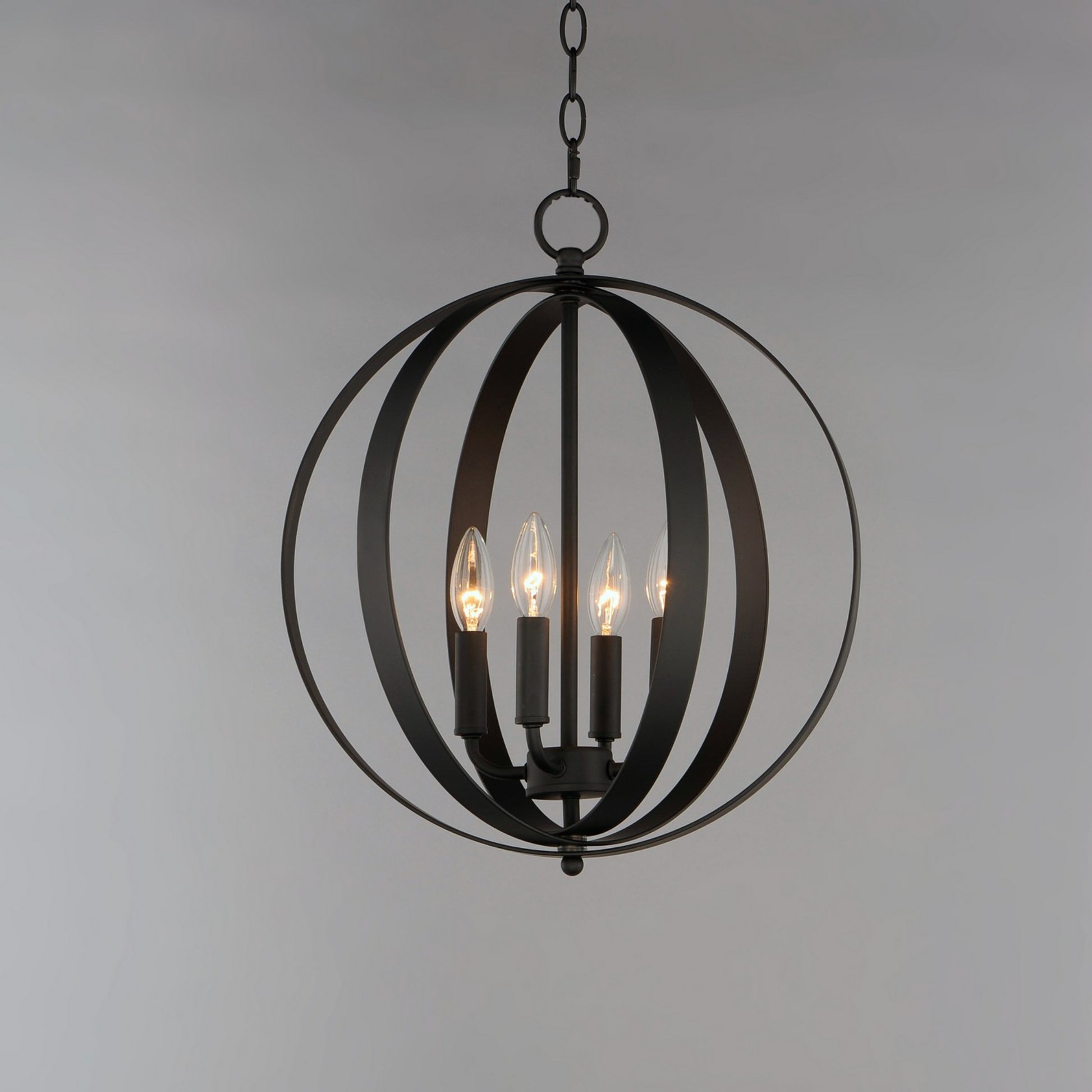 Provident 19" 4-Light Pendant, Black Finish - Bees Lighting