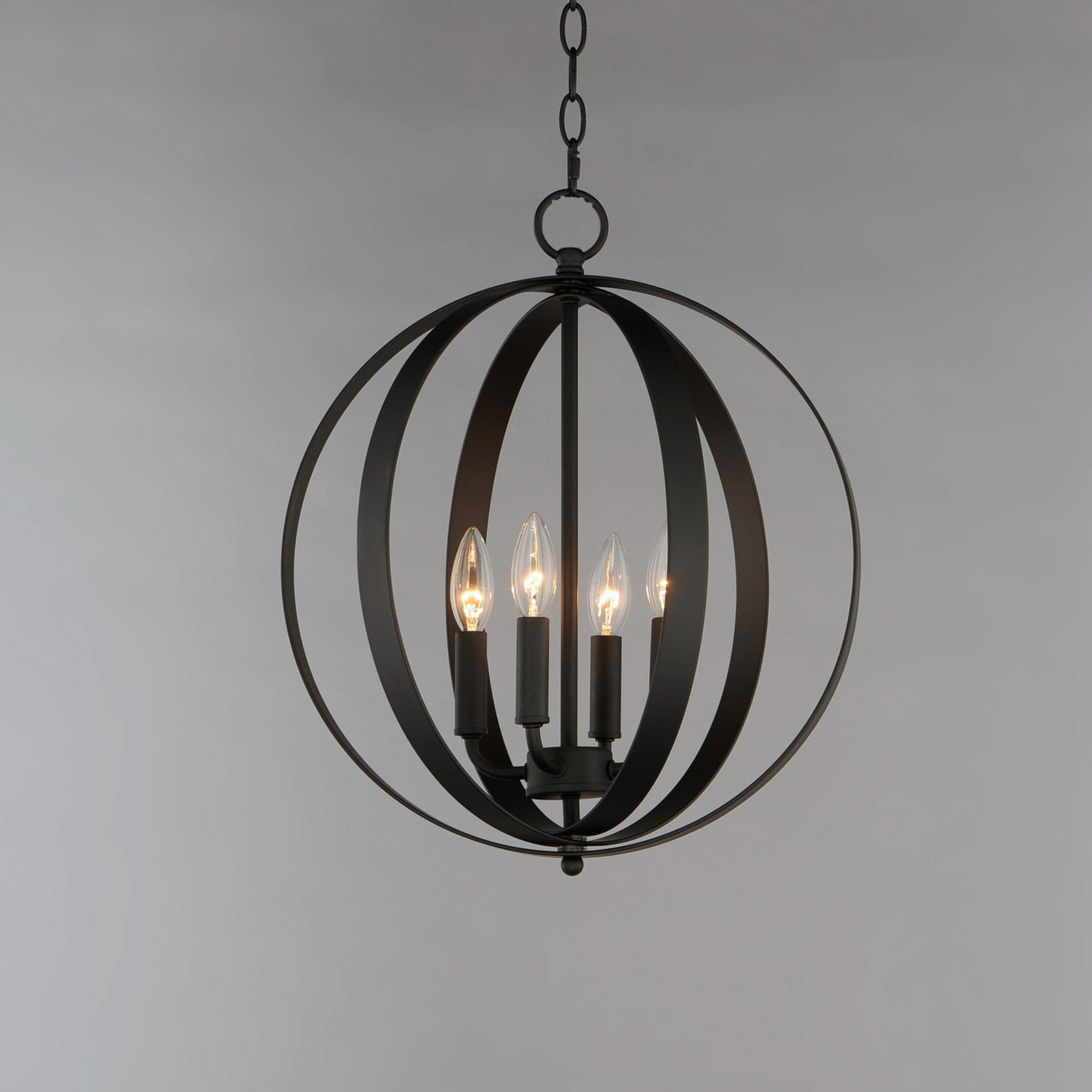 Provident 19" 4-Light Pendant, Black Finish - Bees Lighting