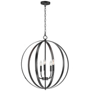 Provident 27" 5-Light Chandelier, Black Finish - Bees Lighting