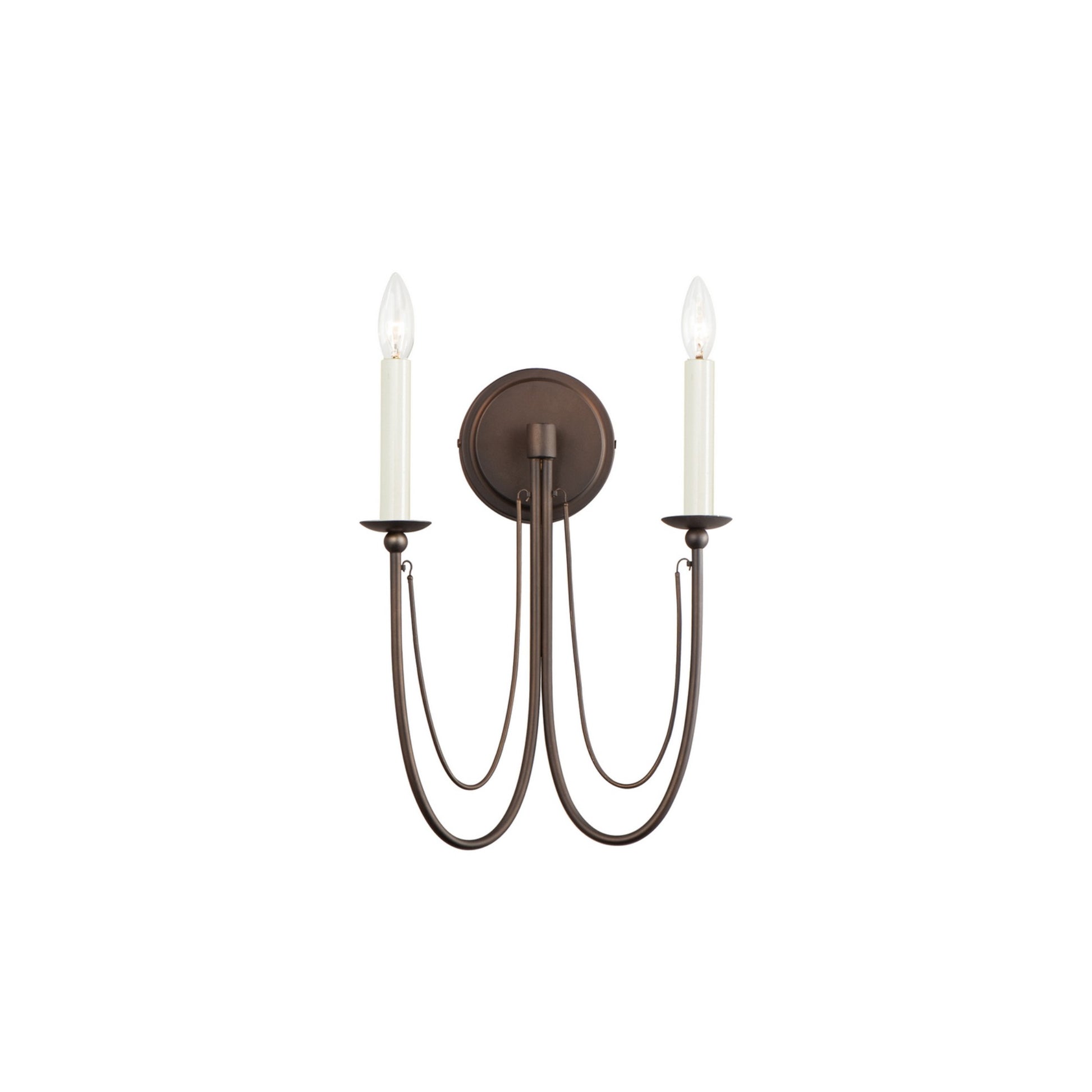 Plumette 16" 2-Light Wall Sconce, Chestnut Bronze Finish - Bees Lighting
