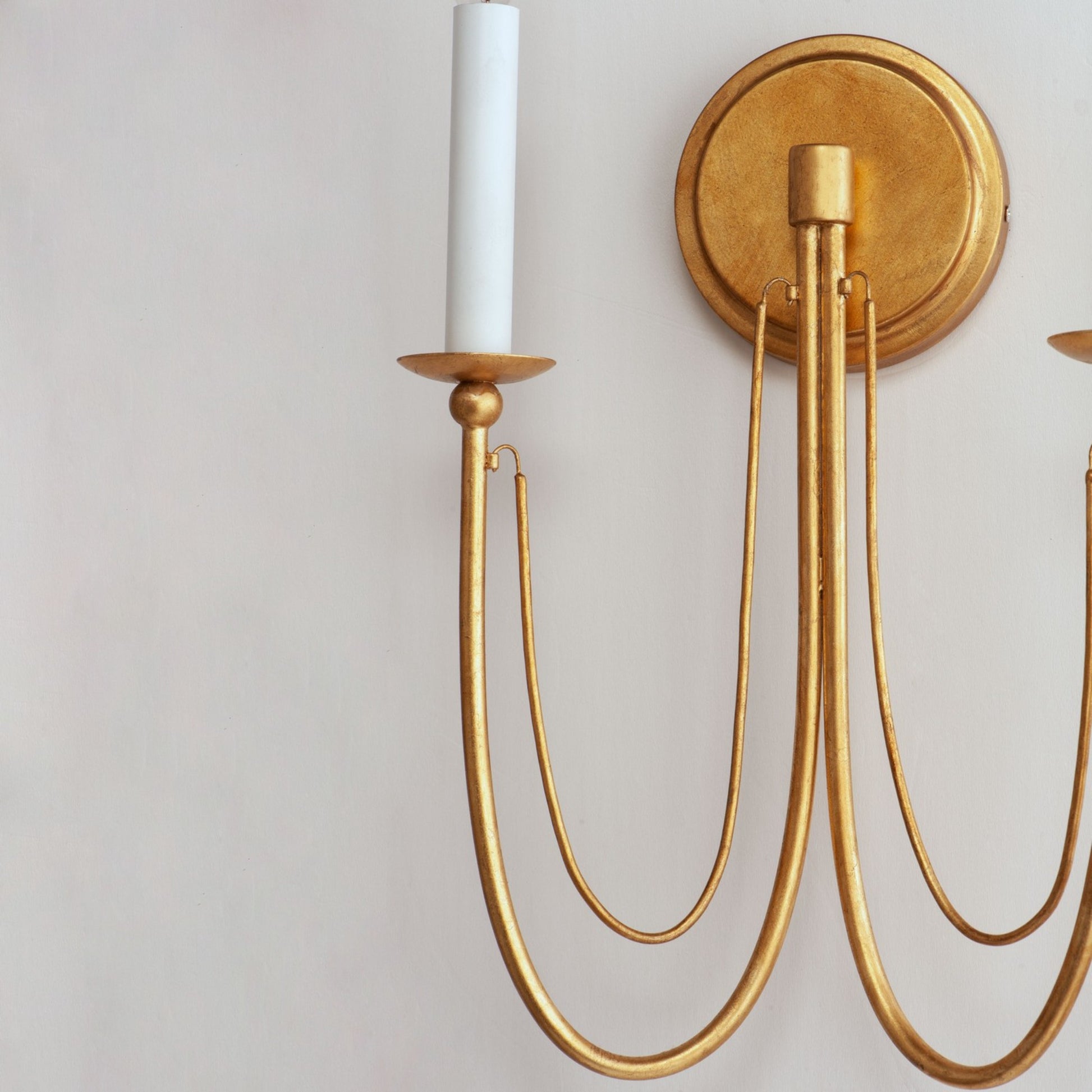 Plumette 16" 2-Light Wall Sconce, Gold Leaf Finish - Bees Lighting