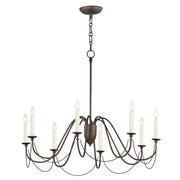 Plumette 36" 8-Light Chandelier, Chestnut Bronze Finish - Bees Lighting