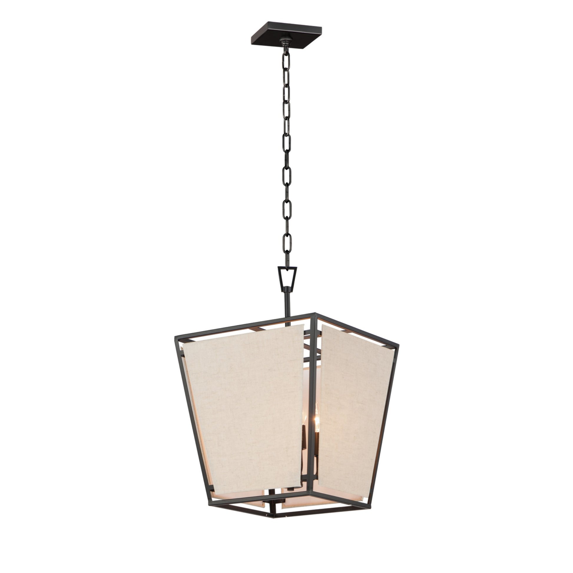 Montauk 21" 4-Light Pendant, Black Finish - Bees Lighting