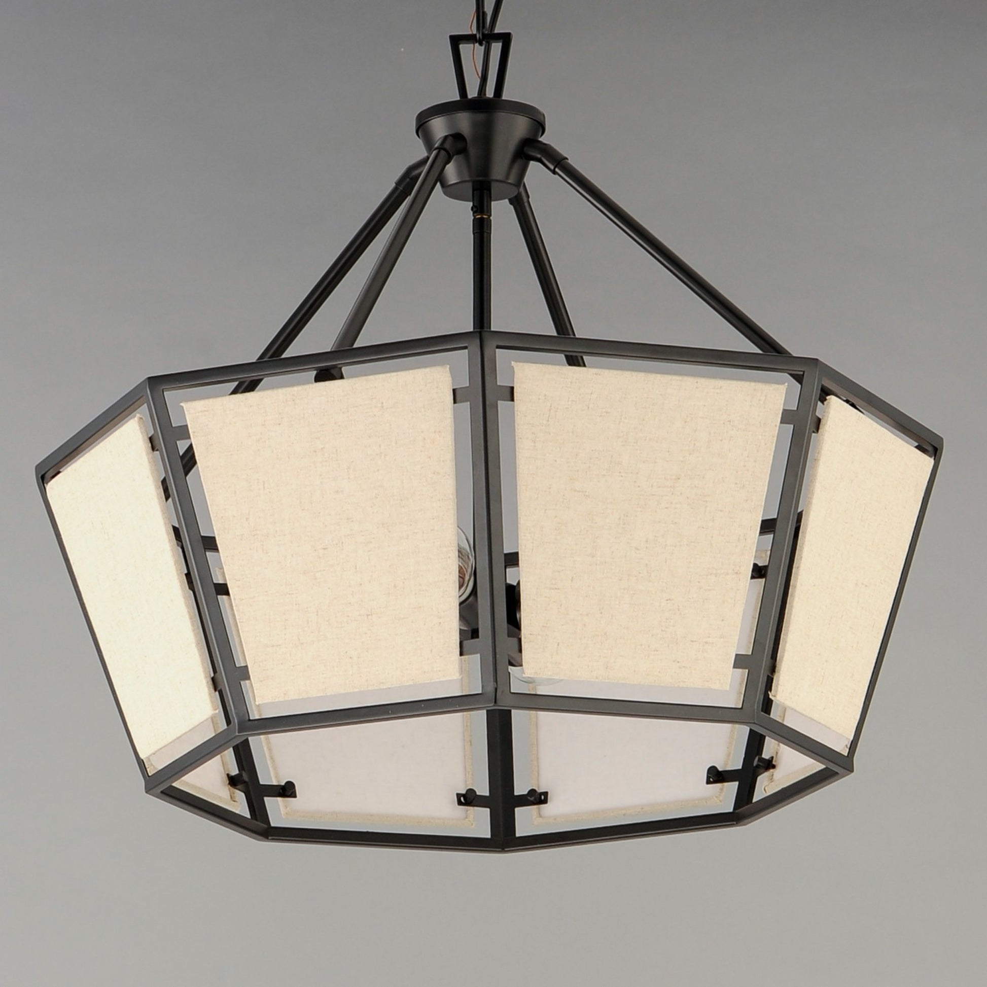 Montauk 24" 4-Light Chandelier, Black Finish - Bees Lighting