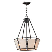 Montauk 24" 4-Light Chandelier, Black Finish - Bees Lighting