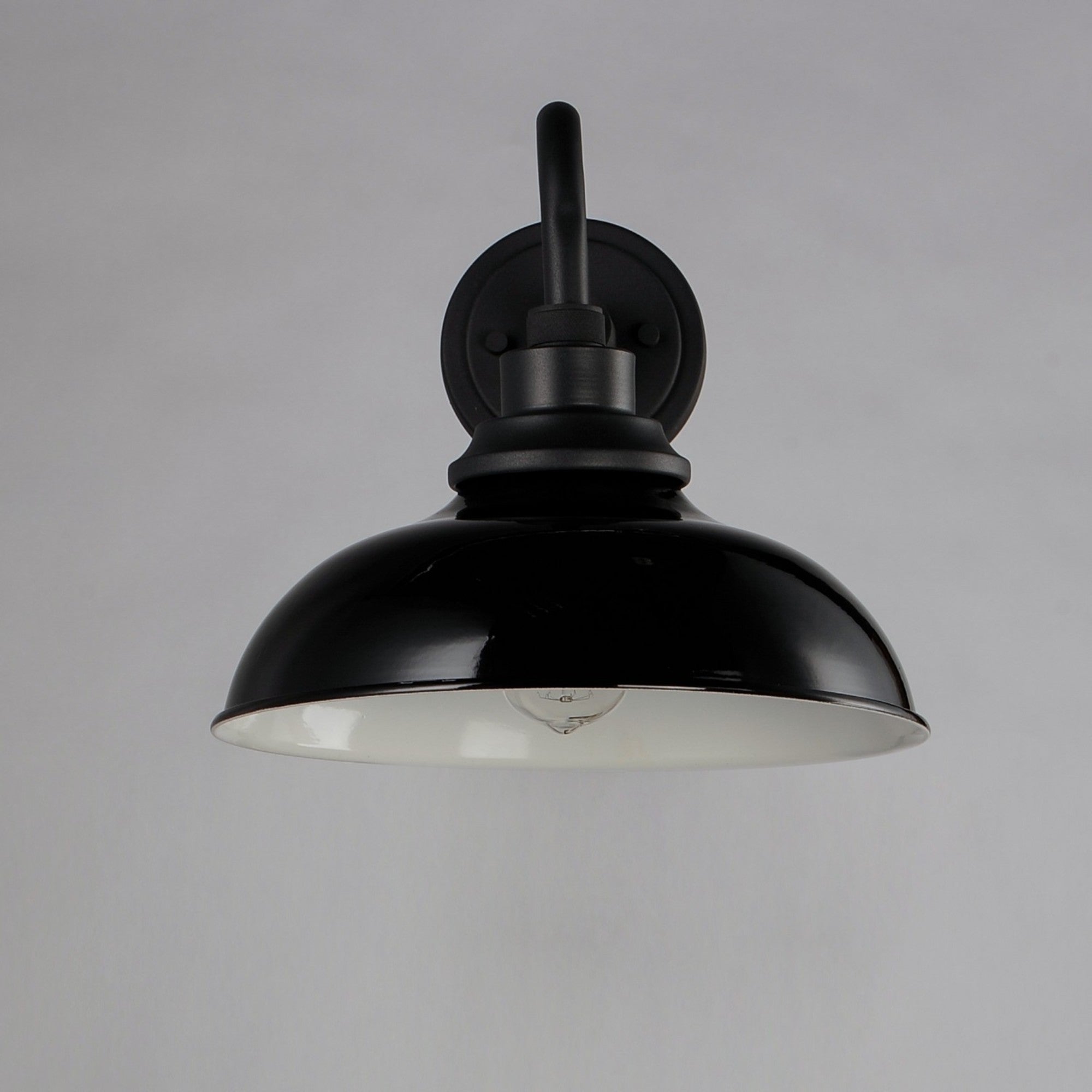 Granville 12" Outdoor Wall Lantern, Gloss Black & Black Finish - Bees Lighting