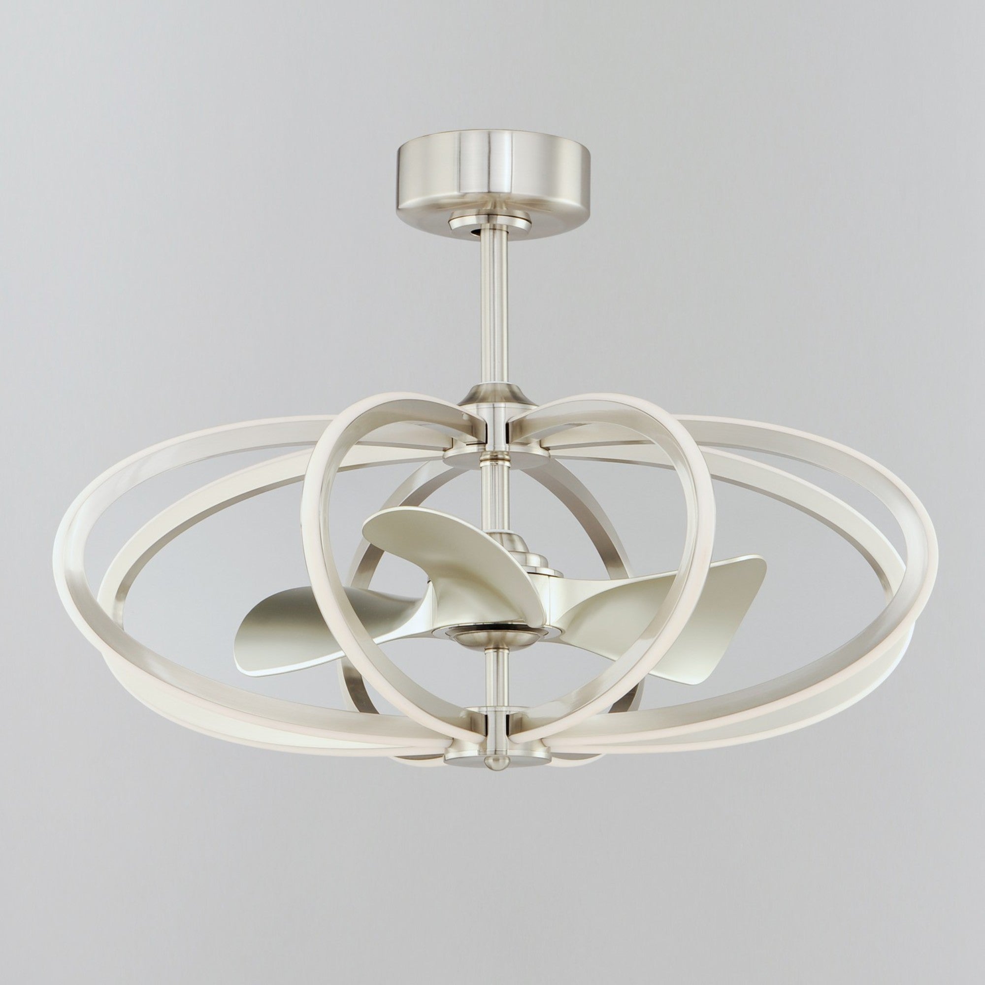 Solstice 8-Light Wifi-Enabled LED Fandelight 34 Inch Satin Nickel Finish - Bees Lighting