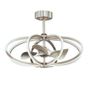 Solstice 8-Light Wifi-Enabled LED Fandelight 34 Inch Satin Nickel Finish - Bees Lighting